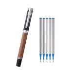 Stylos a bille roulante, nouvelle mode, papeterie en bois de rose, noyer, bois couleur argent, fournitures ...