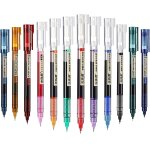 Stylos a bille a s�chage rapide, 0. 5mm, a pointe extra fine, 12 couleurs, encre liquide, multicolores ...
