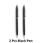Stylo a bille avec tige rotative en acier inoxydable, 2 / 11 / 20 pièces, papeterie a encre bleue de ... Stylo a bille avec tige rotative en acier inoxydable, 2 / 11 / 20 pièces, papeterie a encre bleue de ...