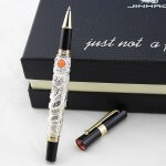 Stylo a bille volante dragon vintage avec recharge d'encre, gaufrage en m�tal de couleur dor�e noble, ...