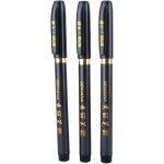 Stylos de calligraphie, feutre a pinceau souple, lot de 3 feutres noirs pointe souple pour calligraphie ...