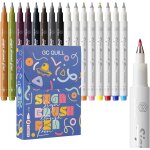 Stylos calligraphie a fudenosuke feutre - 16 stylos calligraphie de couleur avec pointe pinceau pour ...