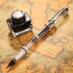 Stylo de calligraphie transparent, brosse d'criture en cheveux doux, peinture, dessin, aquarelle, stylo ...