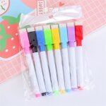 Stylos colors pour tableau blanc sec, 8 pices / lot, feutres avec effaceur intgr, stylo de dessin ...