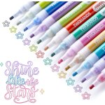 Stylos de contour, marqueur m�tallique pens, feutres de paillet�e, pour dessiner, colorier, bricoler ...