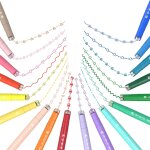Stylos a courbes color�es pour la prise de notes, marqueurs a double pointe avec 18 formes de courbes ...