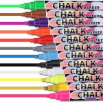 Stylo craie pour tableau noir effacable, feutre pour vitre effacable, 6 mm pointe feutre, marqueurs de ...