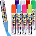Stylo craie pour tableau noir, feutre vitre effacable, 10 mm pointe jumbo, marqueurs fentre - lot de ...