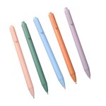 Stylo d'criture lisse a schage rapide, 5 pices, type presse, couleur bonbon, encre gel mcanique
