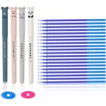 Stylo effaable 4 pices + 20 recharges - 0. 35 mm pointe fine - stylo a encre effaable pour ecole, ...