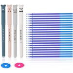 Stylo effaable 4 pices + 20 recharges - 0. 35 mm pointe fine - stylo a encre effaable pour ecole, ...