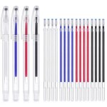 Stylos effa�ables a la chaleur stylo de disparition a haute temp�rature stylos de marquage de tissu avec ...