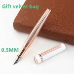 Stylo a encre en bronze et diamant, nouveau, luxueux, de haute qualit�, a clip en m�tal dor�, sac en ...