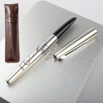 Stylo a encre avec capuchon en acier inoxydable, nouvel arrivage, stylo a encre extra fin de 0. 38mm, ...