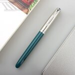Stylo a encre classique r�tro 86, poids equilibr�, argent, clip fl�che, plume extra fine, bureau, ecole, ...