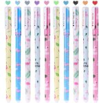 Stylos a encre gel, 10pcs ensemble stylom encre gel color, 0. 38mm flamant stylos a bille a encre gel ...