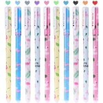 Stylos a encre gel, 10pcs ensemble stylom encre gel color, 0. 38mm flamant stylos a bille a encre gel ...