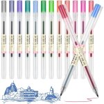 Stylo a encre gel, 12pcs stylo a bille extra fine 0. 5mm pointe stylos roller a encre et schage rapide ...