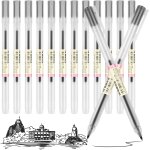 Stylo a encre gel, 12pcs stylo a bille extra fine 0. 5mm pointe stylos roller a encre et s�chage rapide ...
