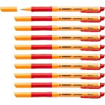 Stylo encre gel - pointvisco - lot de 10 stylos - rouge