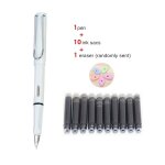 Stylo a encre macaron, 1 stylo + 1 gomme + 10, stylo a encre, pratique de la calligraphie, fournitures ...