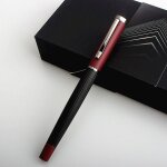 Stylo a encre en m�tal 3775, correcteur de posture de haute qualit�, stylo a plume givr�, a rayures jaunes, ...