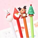 Stylo a encre noire pour nol, 48 pices / lot, joli dessin anim, pre nol, bonhomme de neige, cerf, ...