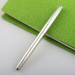Stylo a encre a pointe en métal et argent, 0. 38mm, en acier inoxydable, pour bureau, ecole, papeterie ... Stylo a encre a pointe en métal et argent, 0. 38mm, en acier inoxydable, pour bureau, ecole, papeterie ...