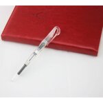 Stylo a encre transparent a capuche, 0. 38mm, 1 pice / lot, cratif, avec pince en forme de cygne, en ...
