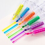 Stylo feutre en forme de seringue pour enfant, jolis marqueurs liquide a bille, fourniture de papeterie, ...