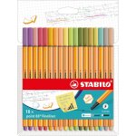 Stylo feutre pointe fine point 88 - etui carton x 18 stylos feutres - couleurs cocooning et nature