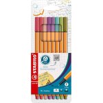 Stylo feutre pointe fine point 88 - etui carton x 8 feutres fins point 88 - coloris cocooning