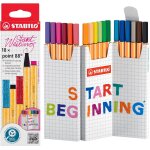 Stylo feutre pointe fine point 88 - etui zig - zag x 18 feutres fins - coloris assortis
