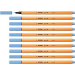 Stylo feutre pointe fine point 88 - lot x 10 stylos feutre - bleu clair (88 / 11)