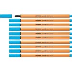 Stylo feutre pointe fine point 88 - lot x 10 stylos feutres - bleu fluo (88 / 031)