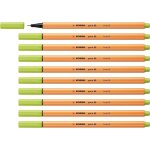 Stylo feutre pointe fine point 88 - lot x 10 stylos feutre - citron vert (14)