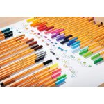 Stylo feutre pointe fine point 88 - lot x 10 stylos feutre - jaune moutarde (67)