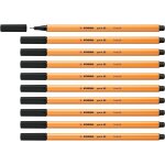 Stylo feutre pointe fine point 88 - lot x 10 stylos feutres - noir (88 / 46)
