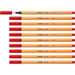 Stylo feutre pointe fine point 88 - lot x 10 stylos feutre - orange sanguine (88 / 48)