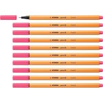 Stylo feutre pointe fine point 88 - lot x 10 stylos feutre - rose (88 / 29)