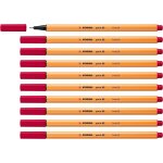 Stylo feutre pointe fine point 88 - lot x 10 stylos feutre - rouge bordeaux (88 / 50)