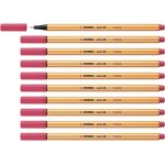 Stylo feutre pointe fine point 88 - lot x 10 stylos feutres - rouge grenadine
