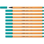 Stylo feutre pointe fine point 88 - lot x 10 stylos feutre - vert de glace (88 / 13)