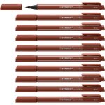Stylo feutre pointmax - lot x 10 stylos feutre pointe moyenne - marron chocolat