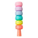 Stylo fluorescent portable dessin anim� 6 - en - 1, mini surligneur macaron 3mm, pointe oblique, kit ...