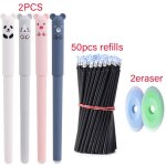Stylos a gel effa�ables, 54 pi�ces, pointe d'aiguille, fournitures de papeterie scolaire et de bureau, ...