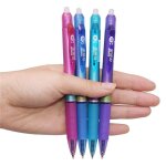 Stylo gel effa�able a encre bleue, 0. 5mm, 6 pi�ces, recharge, poign�e lavable, papeterie scolaire, pour ...