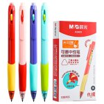 Stylo gel effaable a prise optimale, stylo a bille rtractable de 0. 5mm, stylo a encre noir / rouge ...