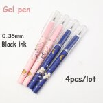 Stylos a gel d'encre noire 0. 35mm, lot de 4 pi�ces, stylo a pointe tr�s fine, ecriture lisse, neutre, ...