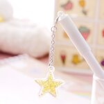 Stylo gel avec pendentif etoile, 5 pi�ces, papeterie scolaire officiel, mignon kawaii, mignon et cr�atif ...